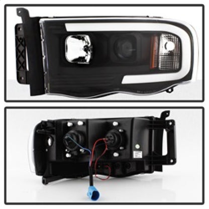 Spyder 02-05 Dodge Ram 1500 Light Bar Projector Headlights - Black (PRO-YD-DR02V2-LB-BK) 5084606 5084606 Photo - Unmounted