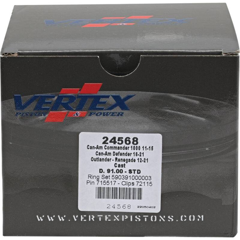 Vertex Pistons Vertex Piston 11-19 Can-Am Commander 1000 1000cc Cast Replica Piston Kit 24568 24568 Photo - Primary