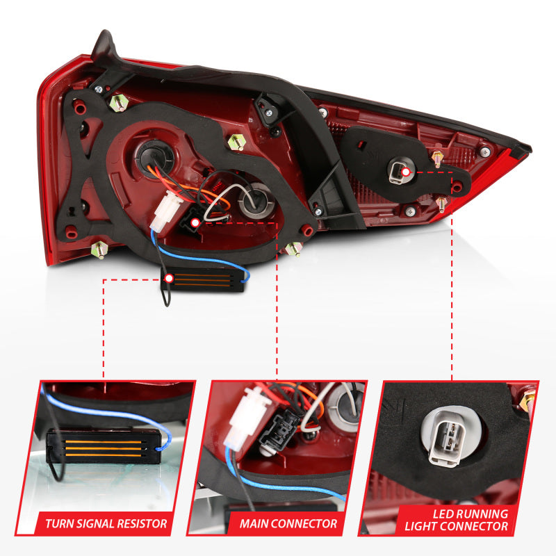 Anzo Chevy Impala 14-18 L.E.D Taillight  Red/Clear 321346 Photo - Unmounted