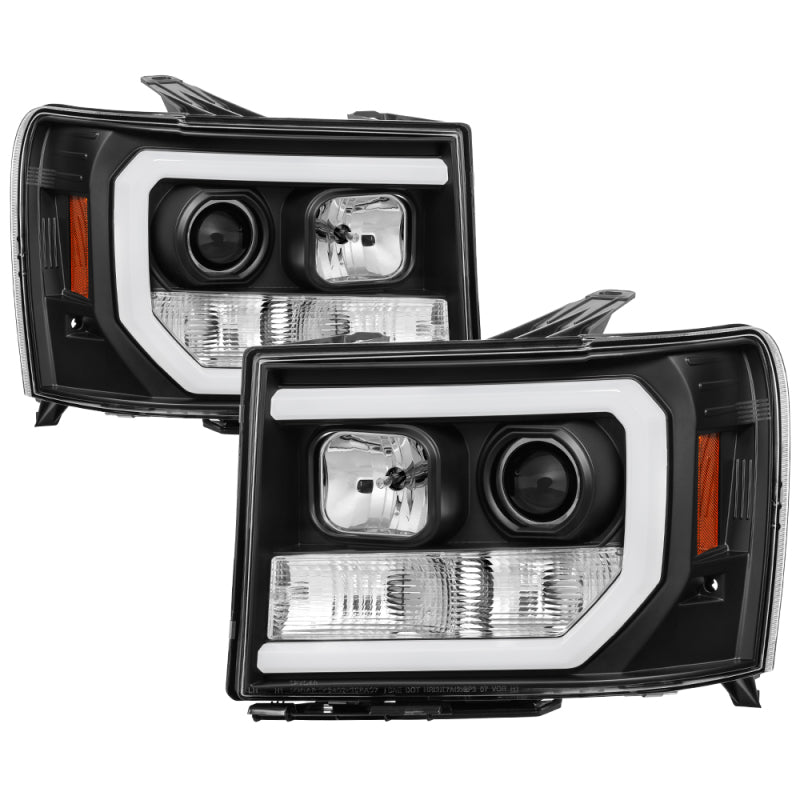 Spyder GMC Sierra 1500/2500/3500 07-13 V2 Projector Headlights- Black PRO-YD-GS07V2-LBDRL-BK 5083630 5083630 Photo - Primary