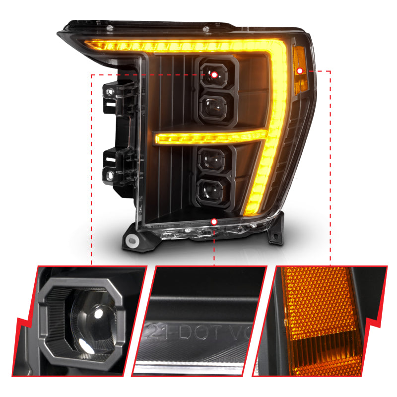 ANZO 21-23 Ford F-150 (w/Factory Halogen) Z-Series Full LED Proj Headlights - Driver Side ONLY 111593X-L 111593X-L User 1