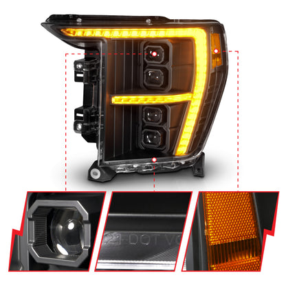 ANZO 21-23 Ford F-150 (w/Factory Halogen) Z-Series Full LED Proj Headlights - Driver Side ONLY 111593X-L 111593X-L User 1