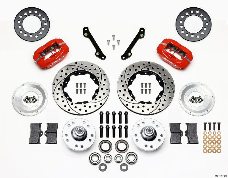 Wilwood FDL Front Kit, 11.00", Drilled, Red, 70-78 Camaro 140-11007-DR Photo - Primary