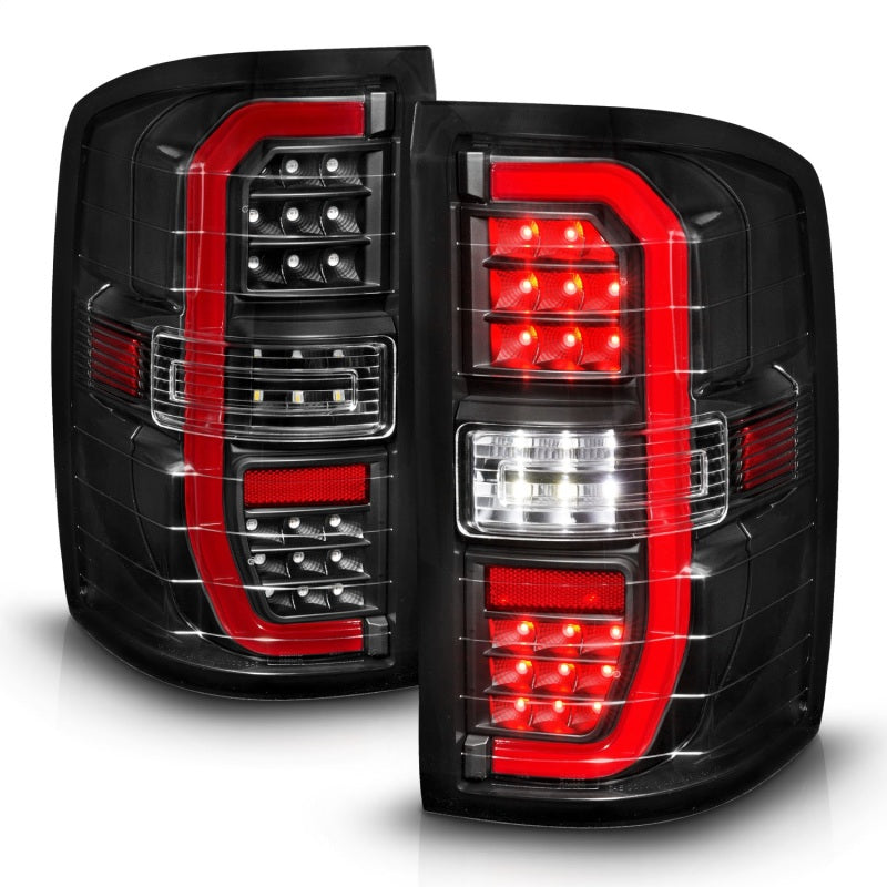 ANZO 14-18 GMC Sierra 1500 Full LED Taillights Black Housing Clear Lens (w/C Light Bars) 311464 311464 Photo - Unmounted