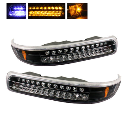 SPYDER Xtune Chevy Silverado 99-02 LED Amber Bumper Lights Black CBL-CS99-LED-BK 5014566 5014566 Photo - Primary