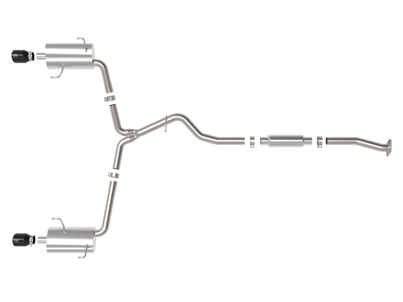 aFe Subaru Forester XT 14-18 H4-2.5L (t) Takeda 2-1/2in to 2-1/4in 304 SS Cat-Back- Black Tip 49-36804-B 49-36804-B Photo - Unmounted