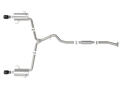 aFe Subaru Forester XT 14-18 H4-2.5L (t) Takeda 2-1/2in to 2-1/4in 304 SS Cat-Back- Black Tip 49-36804-B 49-36804-B Photo - Unmounted