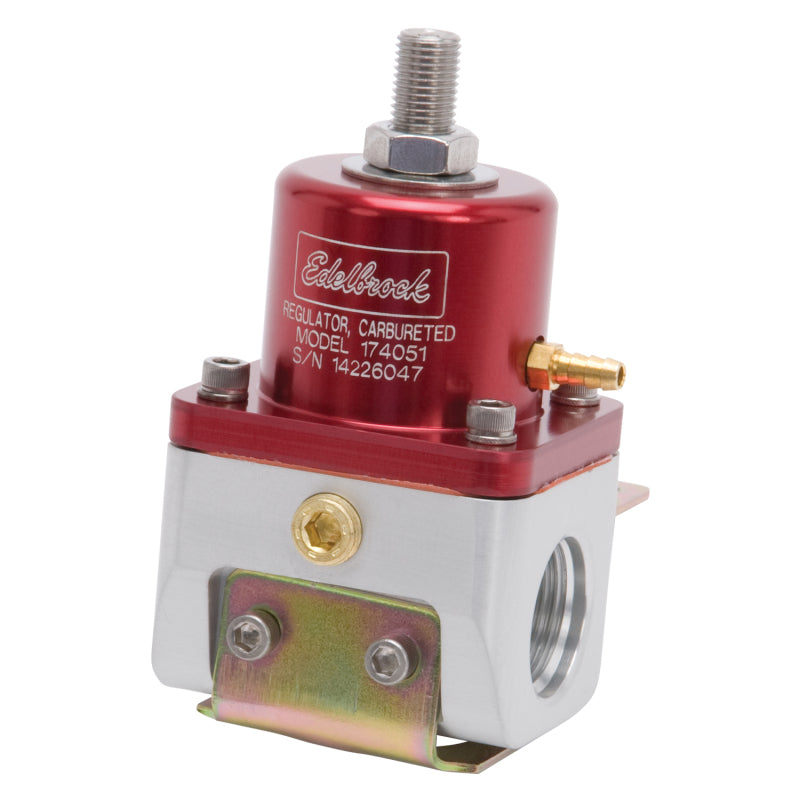Edelbrock Fuel Pressure Regulator,Carbureted,180 GPH,5-10 PSI -10 In/Out 174051 Photo - out of package