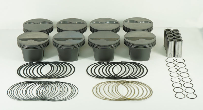 Mahle MS Piston Set SBC 358ci 4.03in Bore 3.500in Stroke 5.7in Rod .927in Pin -4cc 10.5 CR Set of 8 930202530 930202530 Photo - Primary
