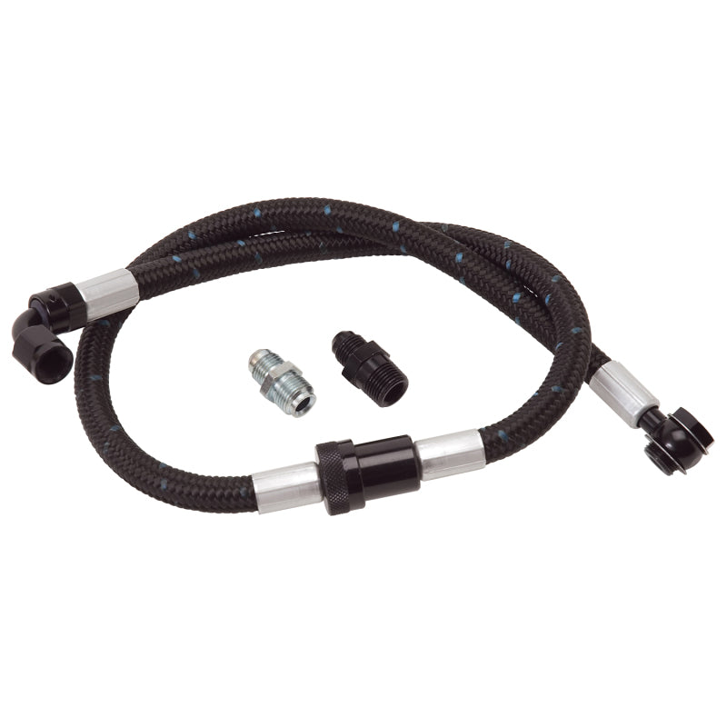 Edelbrock Fuel Hose Assembly w/Street Filter SBC Proclassic Finish 8102 Photo - Primary