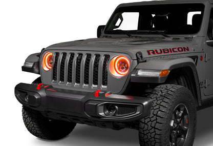 ORACLE Lighting Oracle Jeep Wrangler JL/Gladiator JT 7in. High Powered LED Headlights (Pair) - Dynamic - Dynamic 5769J-332 5769J-332 Photo - lifestyle view