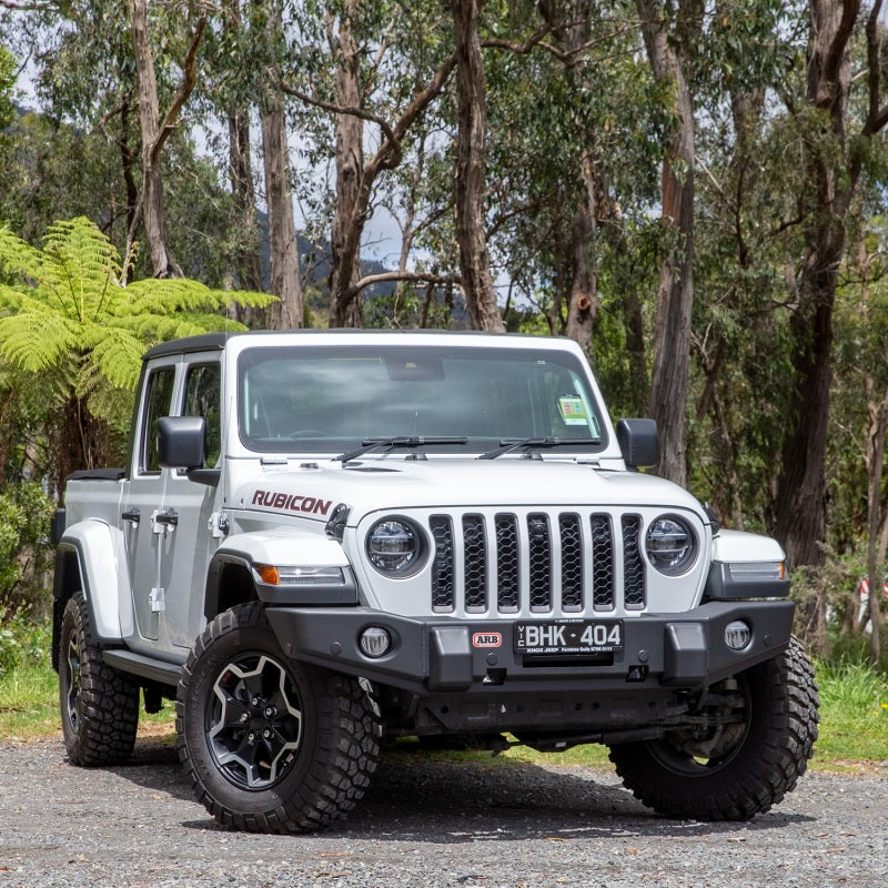 ARB 87-96 Jeep Wrangler YJ/ 97-06 Jeep Wrangler TJ Multi-fit Winch Bumper 3450150 3450150 Photo - Mounted