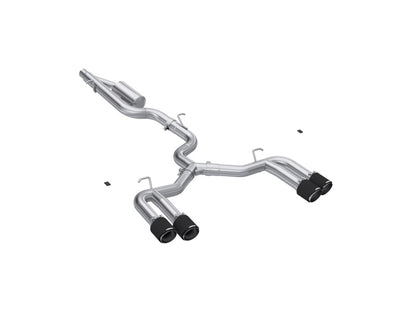 MBRP 22-24 Audi S3 2.0L Armor Pro T304 SS 3in Cat-Back Quad Split Rear Exhaust w/ Carbon Fiber Tips S46203CF S46203CF Photo - Primary