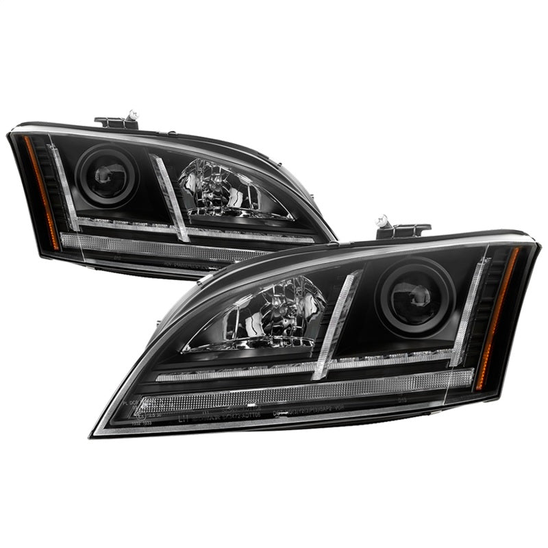 Spyder 08-15 Audi TT Halogen Projector Headlights w/Seq Turn Signal - Black (PRO-YD-ATT08-BK) 5085535 5085535 Photo - Primary