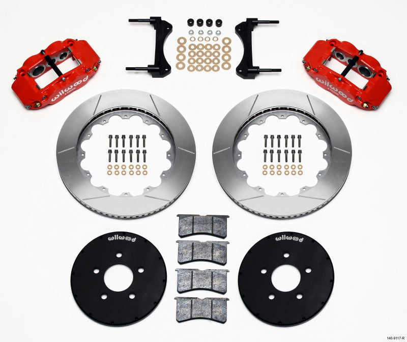 Wilwood Narrow Superlite 6R Front Hat Kit 14.00in Red 1994-2004 Mustang 140-9117-R 140-9117-R Photo - Primary