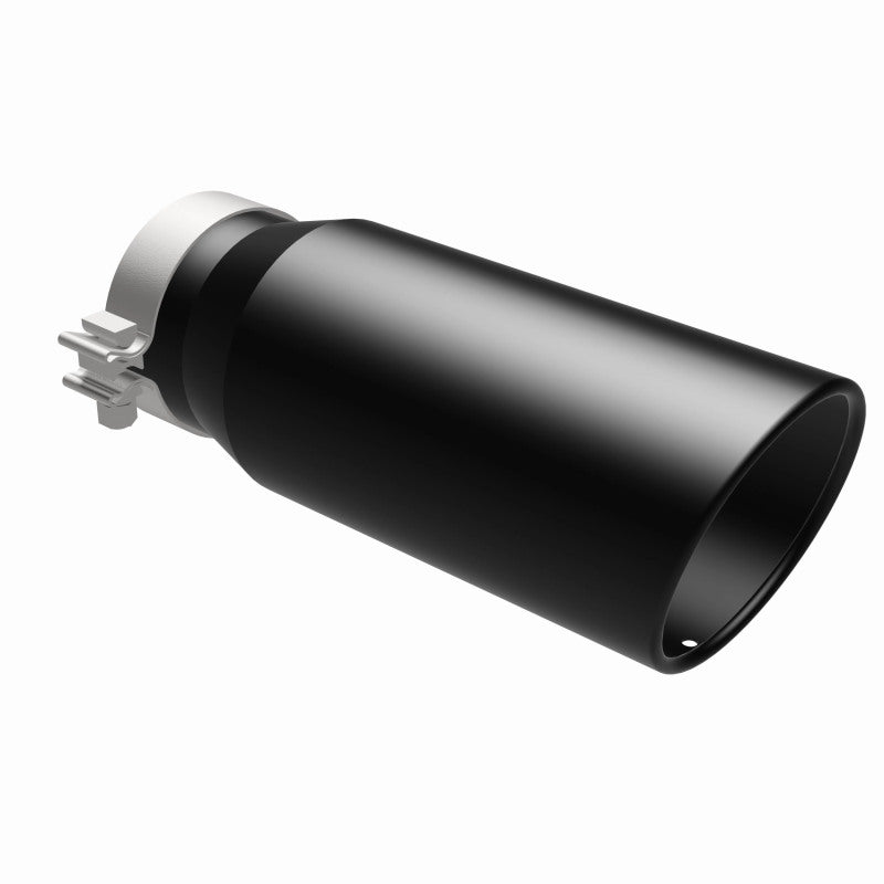 Magnaflow Tip Stainless Black Coated Single Wall Round Single Outlet 5in Dia 4in Inlet 13in L 35238 35238 360 Degree Image Set