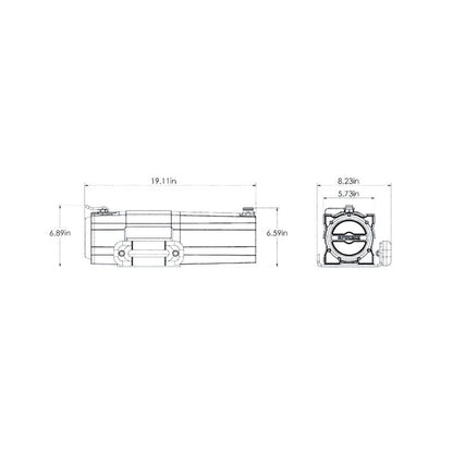 Superwinch 7500 LBS 12 VDC 5/16in x 54ft Steel Rope S7500 Winch 1475200 1475200 Line Art