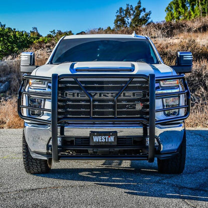 Westin 20-22 Chevrolet Silverado 2500/3500 HDX Modular Grille Guard - Black 57-23995 57-23995 Photo - Mounted