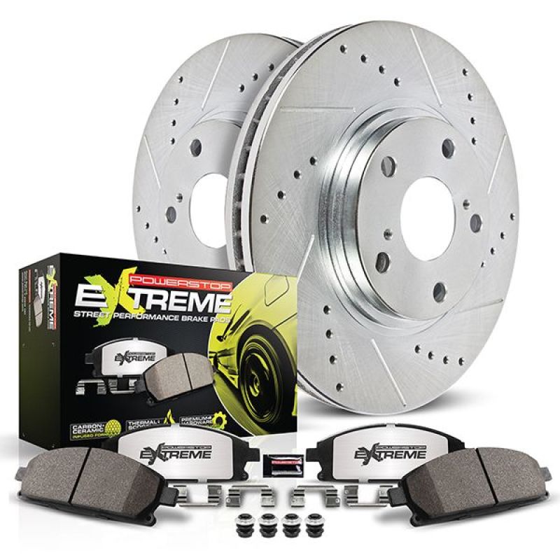 PowerStop Power Stop 65-67 Ford Mustang Front Z26 Street Brake Kit K4619-26