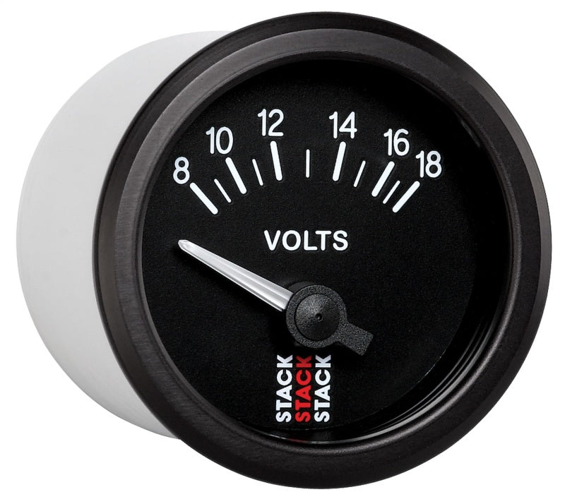 Autometer Stack Instruments 52mm 8-18V Electric Battery Voltage Gauge - Black ST3216 ST3216 User 5