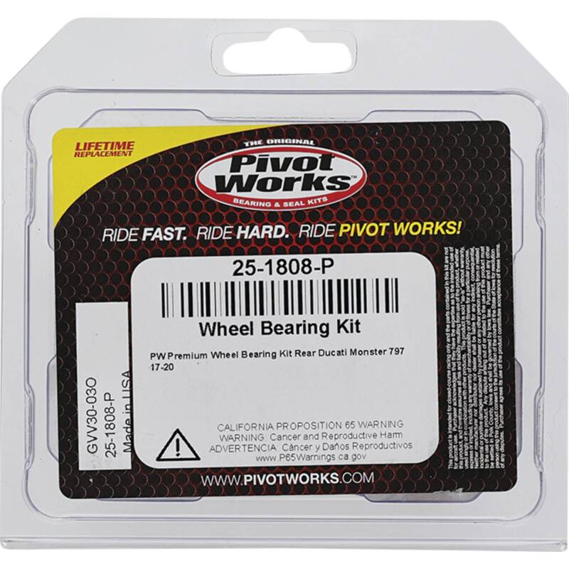 Pivot Works Ducati Wheel Bearing Kit Premium Bearings 25-1808-P 25-1808-P Photo - Primary