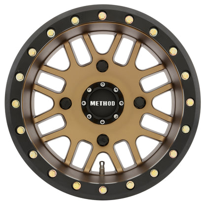 Method Race Wheels MR406 UTV Beadlock Wheel Method Bronze W/ Matte Black Ring 14x10 -2 4x156 MR40641046955B Photo - Close Up