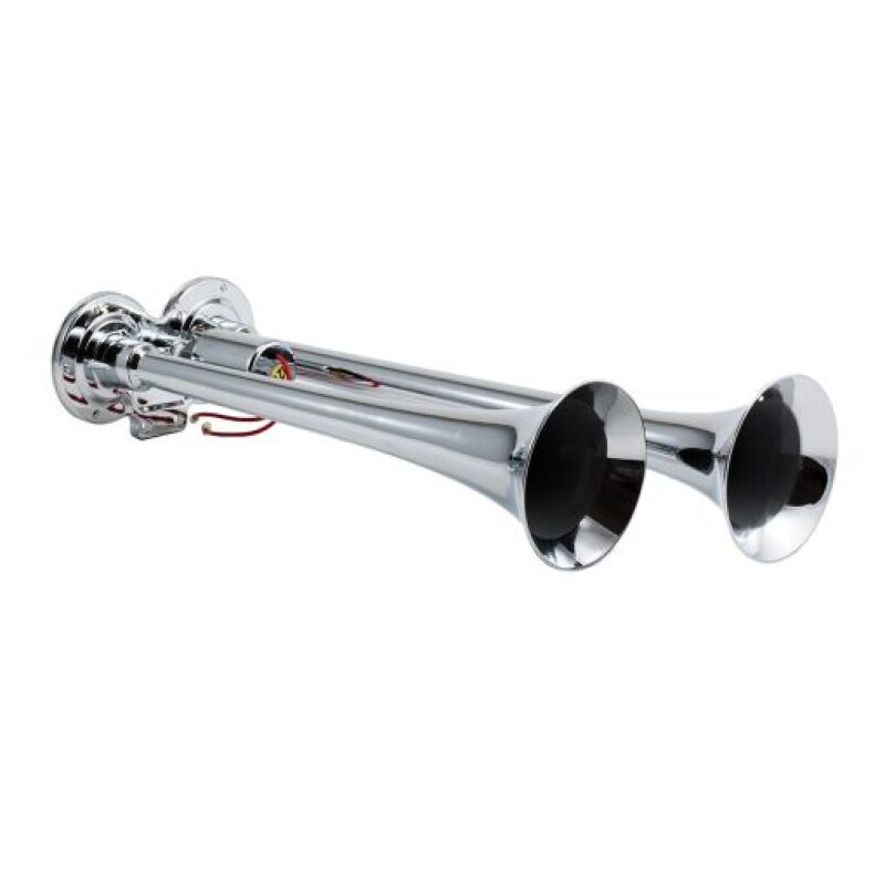 Kleinn Air Horns Kleinn Chrome Dual Horn/ 15In/12.25In - Chrome-Plated Zinc Alloy 102 102 Photo - Primary