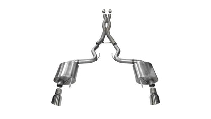 Corsa Performance 2015 Ford Mustang GT 5.0 3in Cat Back Exhaust Polish Dual Tips (Sport) 14332 Photo - Primary