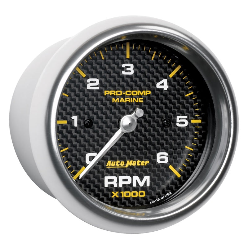 Autometer Gauge, Tachometer, 3 3/8", 6k Rpm, Marine Carbon Fiber 200752-40 User 3