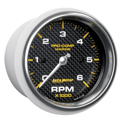 Autometer Gauge, Tachometer, 3 3/8", 6k Rpm, Marine Carbon Fiber 200752-40 User 3