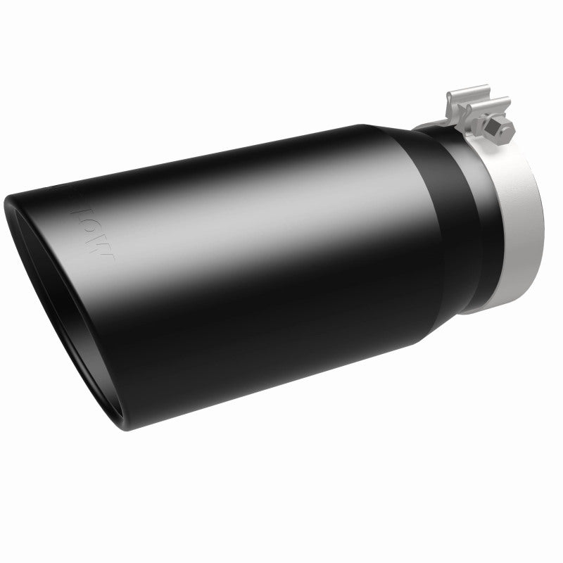Magnaflow Tip Stainless Black Coated Single Wall Round Single Outlet 6in Dia 5in Inlet 13in L 35239 35239 360 Degree Image Set