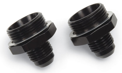 Russell -6 AN Holley Dual Feed Carb Adapter Fitting (Black Finish) 640223 Photo - Primary