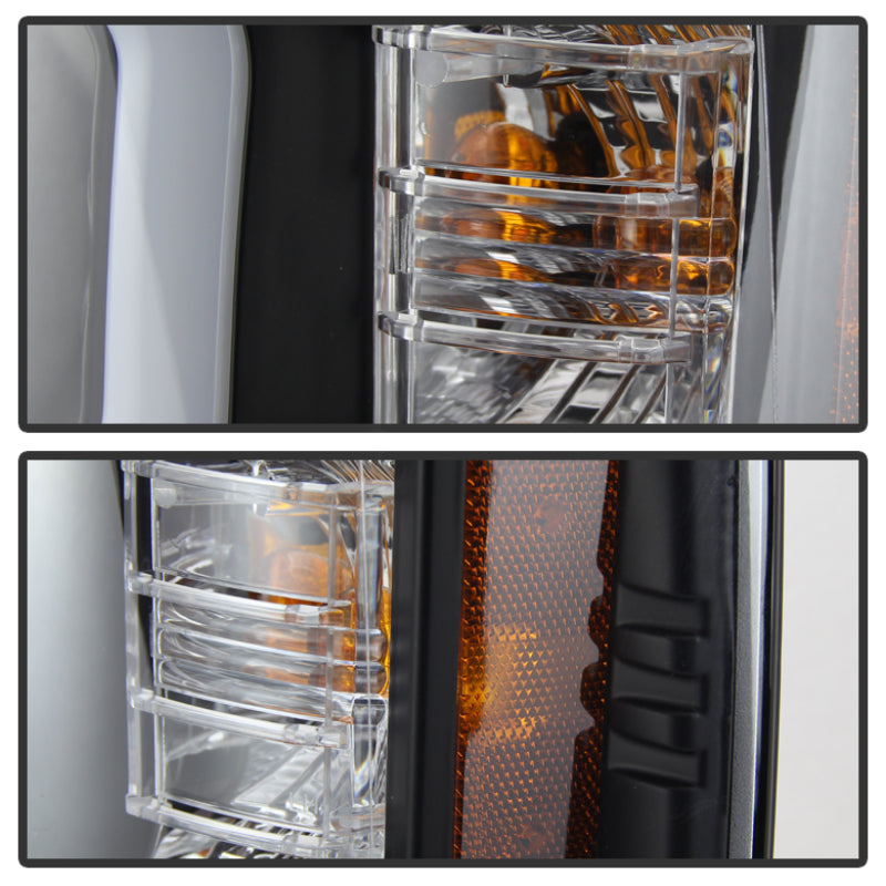 Spyder Chevy Silverado 1500 14-16 Projector Headlights Light Bar DRL Blk PRO-YD-CS14-LBDRL-BK 5079473 5079473 User 1