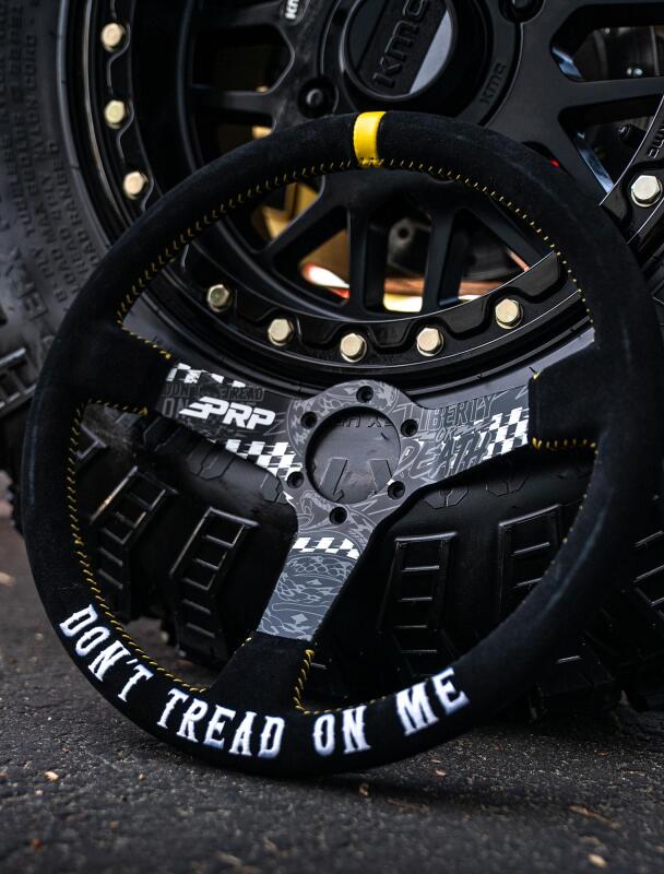 PRP Seats PRP Deep Dish Suede Steering Wheel - Dont Tread on Me G249-TR G249-TR Photo - Close Up