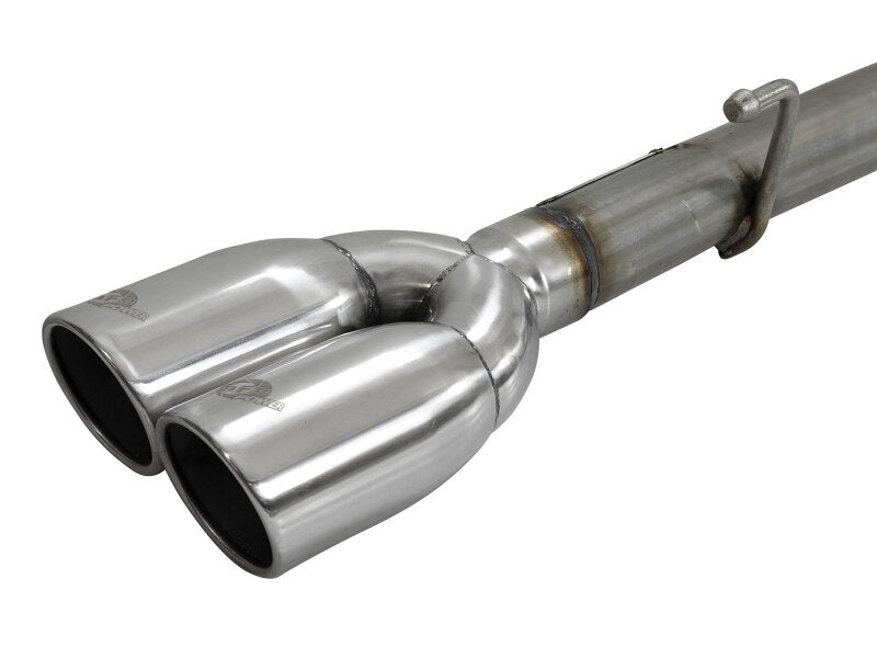 aFe Vulcan Series 3-2.5in 304SS Exh Cat-Back w/ Pol Tips 2019 GM Silverado/Sierra 1500 L4-2.7L (t) 49-34110-P 49-34110-P Photo - Close Up