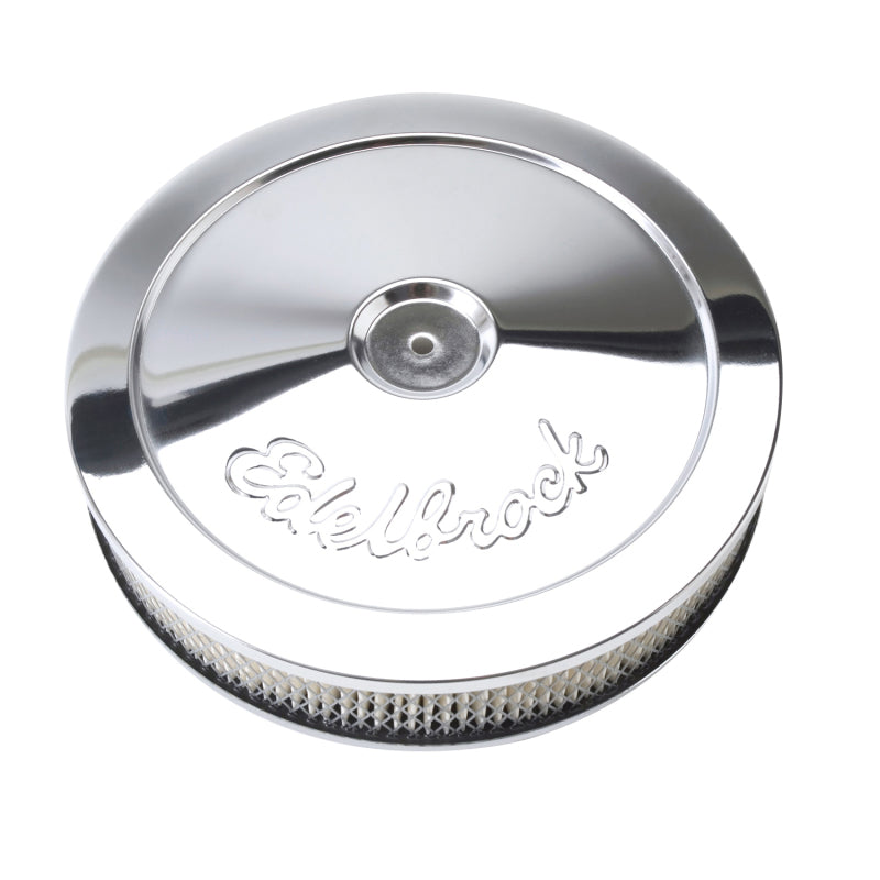 Edelbrock Air Cleaner, Pro-Flo Series, Round, Steel Top, Paper Element, 10" Dia. 1208 Photo - out of package