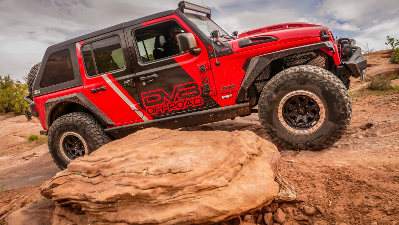 DV8 Offroad 18+ Jeep JL Heat Dispersion Hood - Primer Black HDMBJL-01 HDMBJL-01 Photo - Mounted