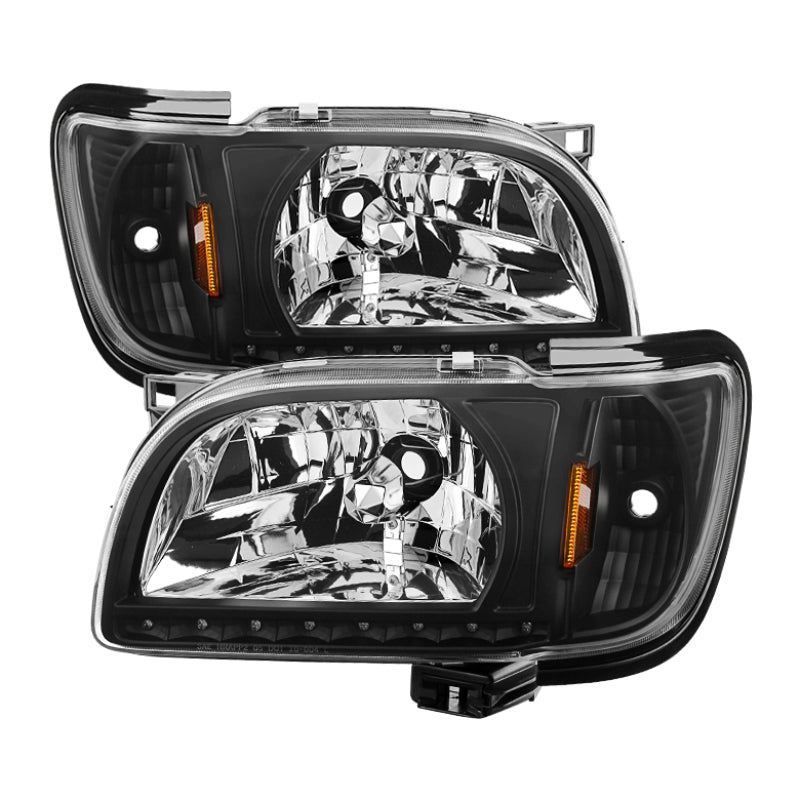 SPYDER Xtune Toyota Tacoma 01-04 1 Piece w/ Black Trim Crystal Headlights Black HD-ON-TT01-1PC-LED-BK 5056214 5056214 Photo - Primary
