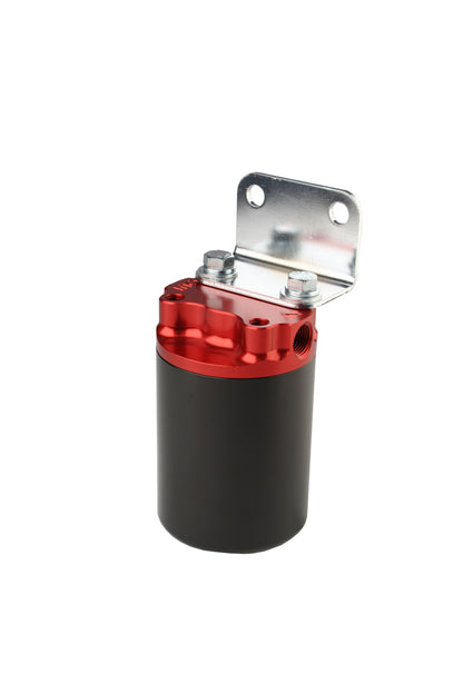 Aeromotive 100 Micron, Red/Black Canister Fuel Filter 12319 Photo - out of package