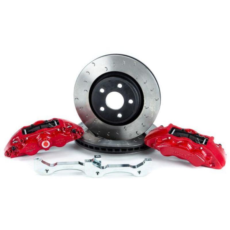 Alcon 2018+ Jeep JL 350x32mm Rotors 6-Piston Red Calipers Front Brake Upgrade Kit BKF1551K06 BKF1551K06 Photo - Primary