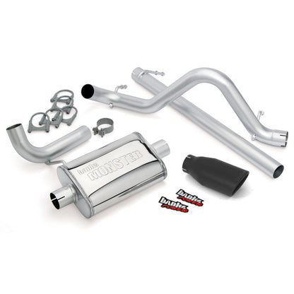 Banks Power 07-11 Jeep 3.8L Wrangler - 2dr Monster Exhaust System - SS Single Exhaust w/ Black Tip 51321-B 51321-B Photo - Primary