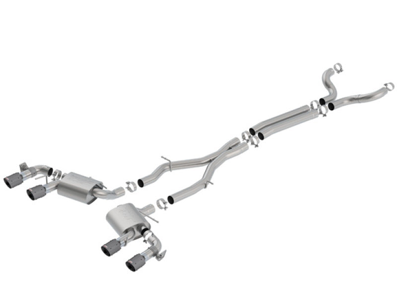 Borla 17-18 Chevrolet Camaro ZL1 6.2L V8 S Type Catback Exhaust w/ Dual Mode Valves CF Black Anod 140726CFBA 140726CFBA Photo - Primary
