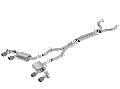 Borla 17-18 Chevrolet Camaro ZL1 6.2L V8 S Type Catback Exhaust w/ Dual Mode Valves CF Black Anod 140726CFBA 140726CFBA Photo - Primary