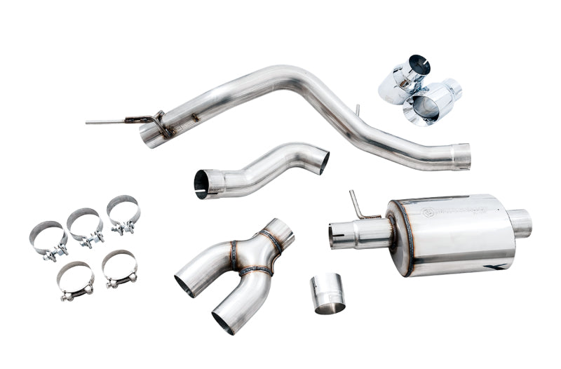 AWE Tuning 2019+ Ford Ranger 0FG Performance Exhaust System w/Chrome Silver Tips & Bash Guard 3015-22072 3015-22072 Photo - out of package