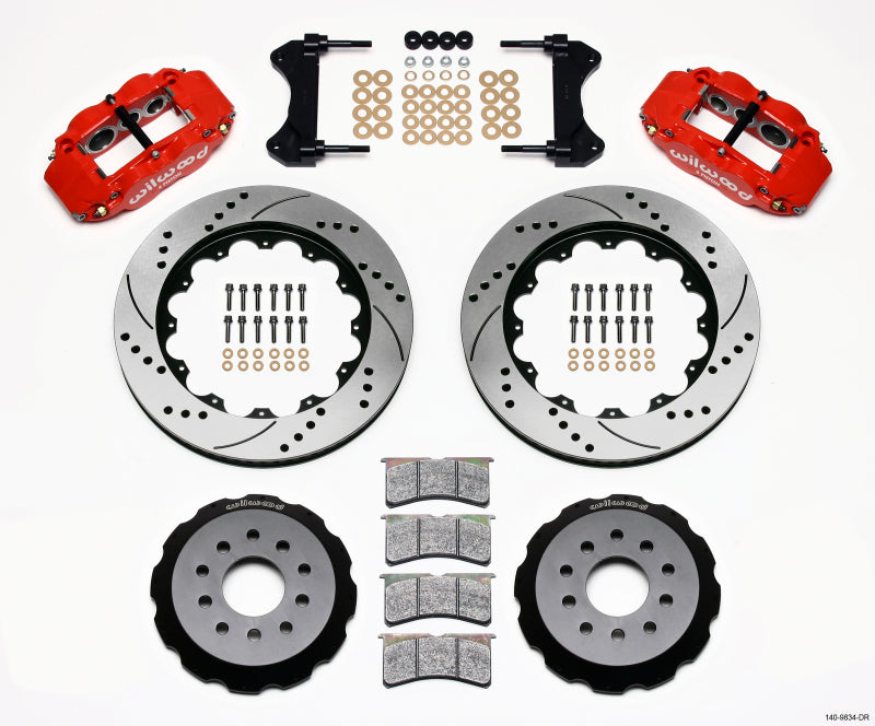 Wilwood Narrow Superlite 6R Front Hat Kit 14.00in Drilled Red 98-02 Camaro/Firebird 140-9834-DR 140-9834-DR Photo - Primary