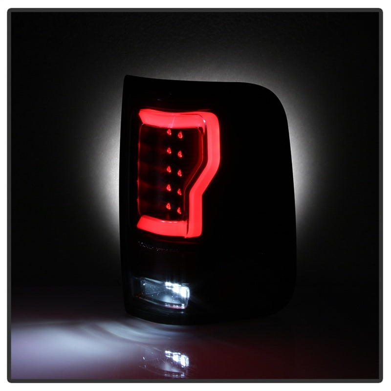 Spyder 04-08 Ford F-150 Projector Tail Lights - Light Bar DRL LED - Black ALT-YD-FF15004V2-LBLED-BK 5084170 5084170 Photo - Unmounted
