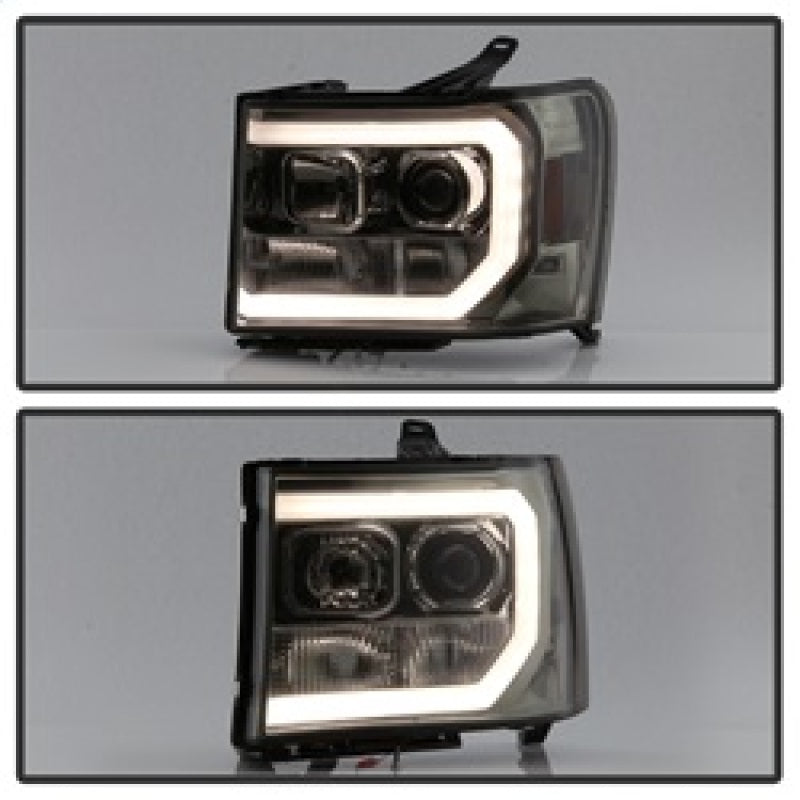 Spyder GMC Sierra 1500/2500/3500 07-13 V2 Projector Headlights - Smoke PRO-YD-GS07V2-LBDRL-SM 5083654 5083654 Photo - Unmounted