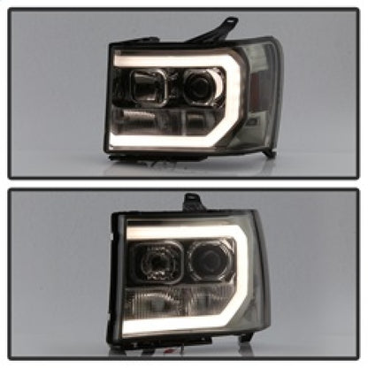 Spyder GMC Sierra 1500/2500/3500 07-13 V2 Projector Headlights - Smoke PRO-YD-GS07V2-LBDRL-SM 5083654 5083654 Photo - Unmounted