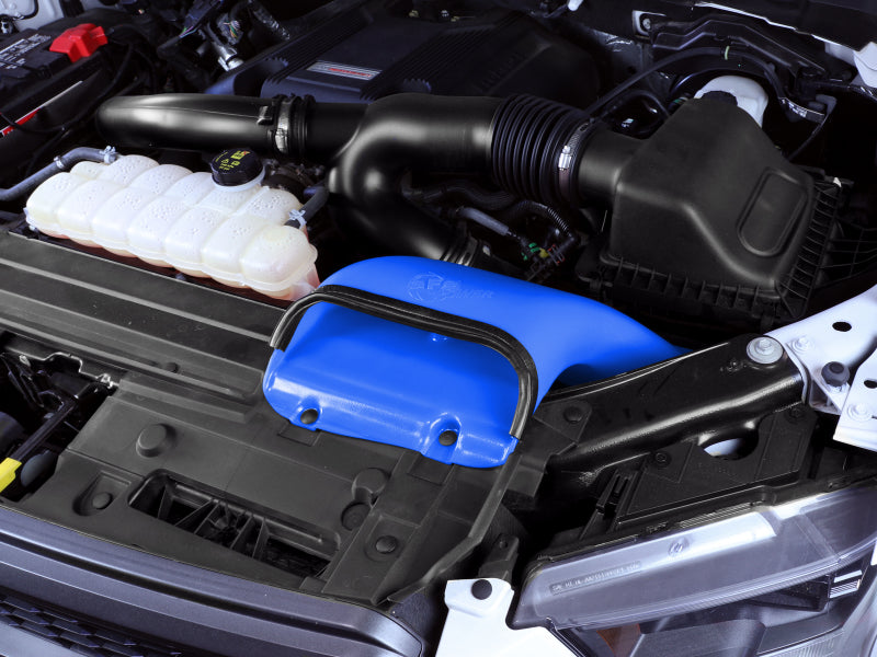 aFe Quantum Cold Air Intake System Scoop 15-20 Ford F150/Raptor V6-2.7L / V6-3.5L / V8-5.0L 53-10008SL 53-10008SL Photo - Mounted
