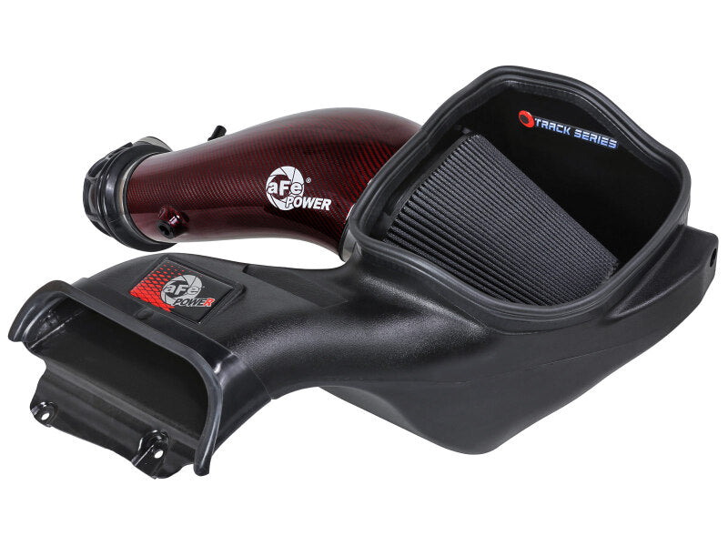 aFe 23-24 Ford F150 Raptor R V8 5.2L Supercharged Red Carbon Track Series Air Intake w/ P5R Filter 57-10030KR 57-10030KR Photo - Primary